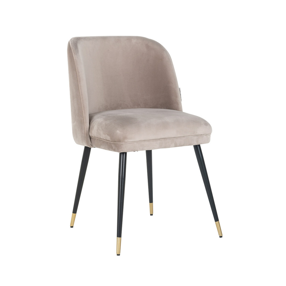 Richmond Eetkamerstoel 'Alicia' Velvet, kleur Khaki afbeelding 1