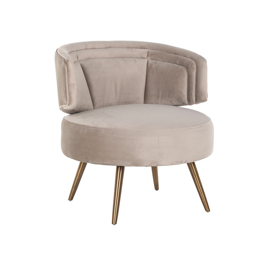 Richmond Fauteuil 'Hazel' Velvet, kleur Khaki afbeelding 1