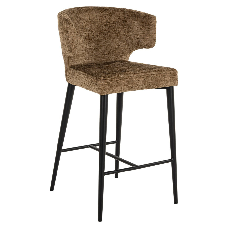 Richmond Barstoel 'Taylor' Fusion stof, kleur Brandy (zithoogte 67cm) afbeelding 1