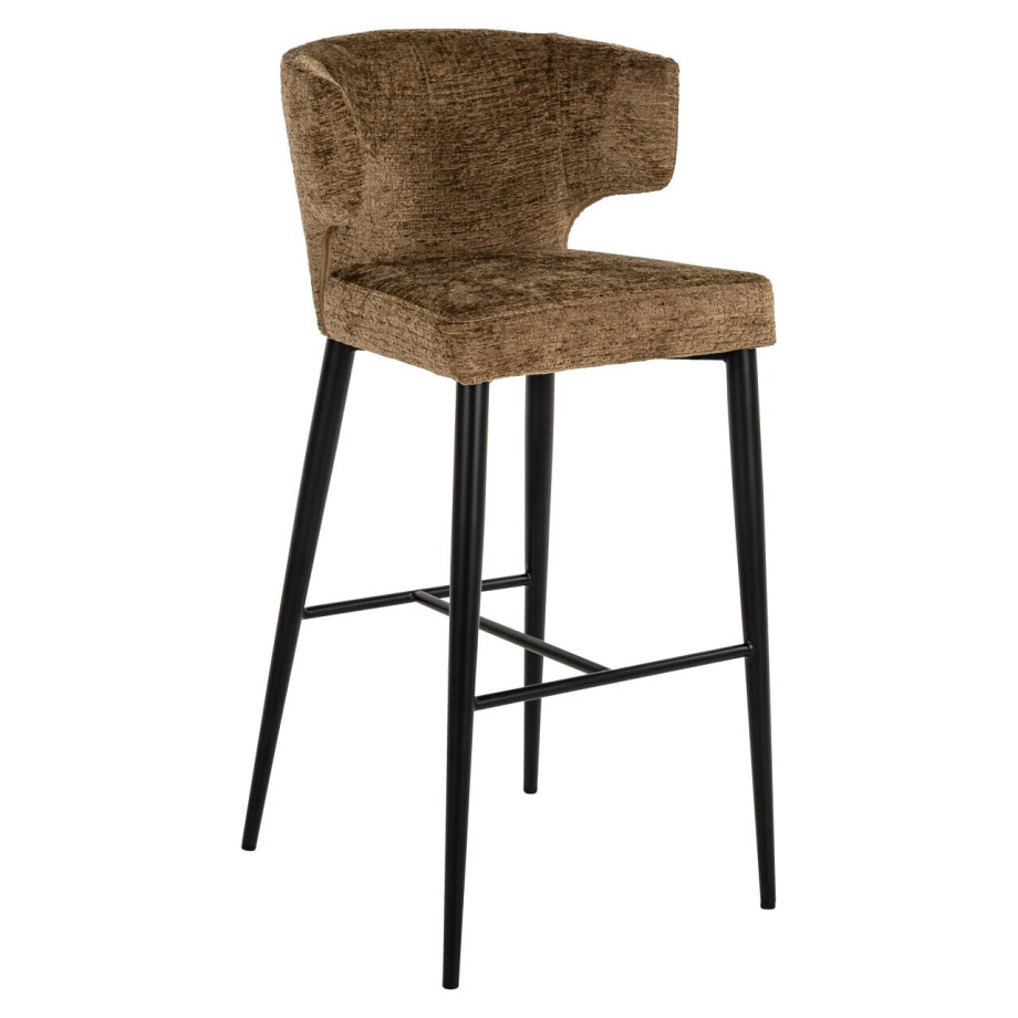 Richmond Barstoel 'Taylor' Fusion stof, kleur Brandy (zithoogte 77cm) afbeelding 1