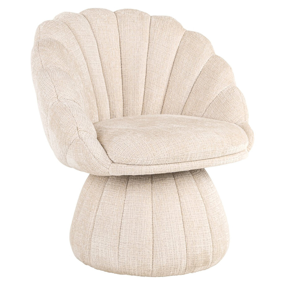 Richmond Fauteuil 'Blossom' Chenille, kleur Beige afbeelding 1