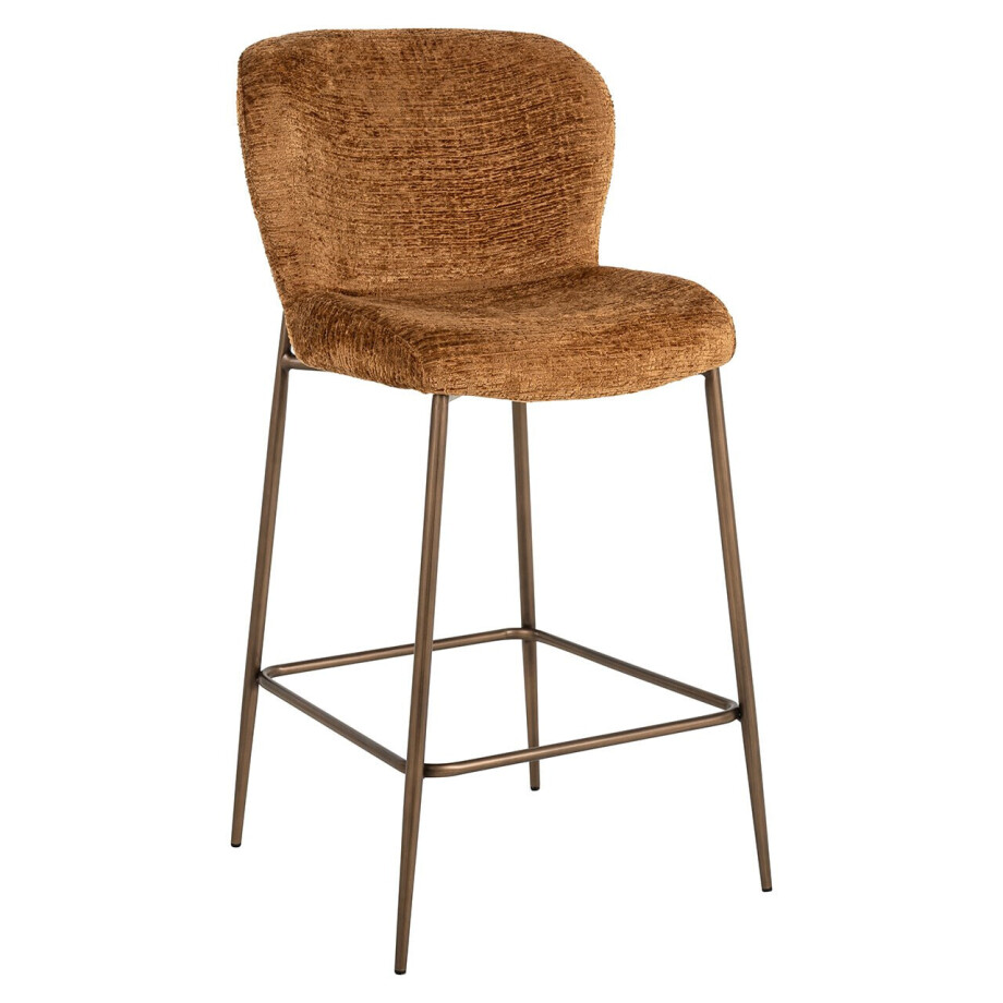 Richmond Barstoel 'Odarby' Fusion stof, kleur Cognac (zithoogte 68cm) afbeelding 1
