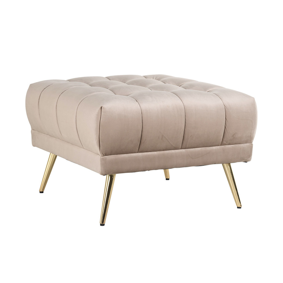 Richmond Hocker 'Huxley' Velvet, kleur Khaki afbeelding 1