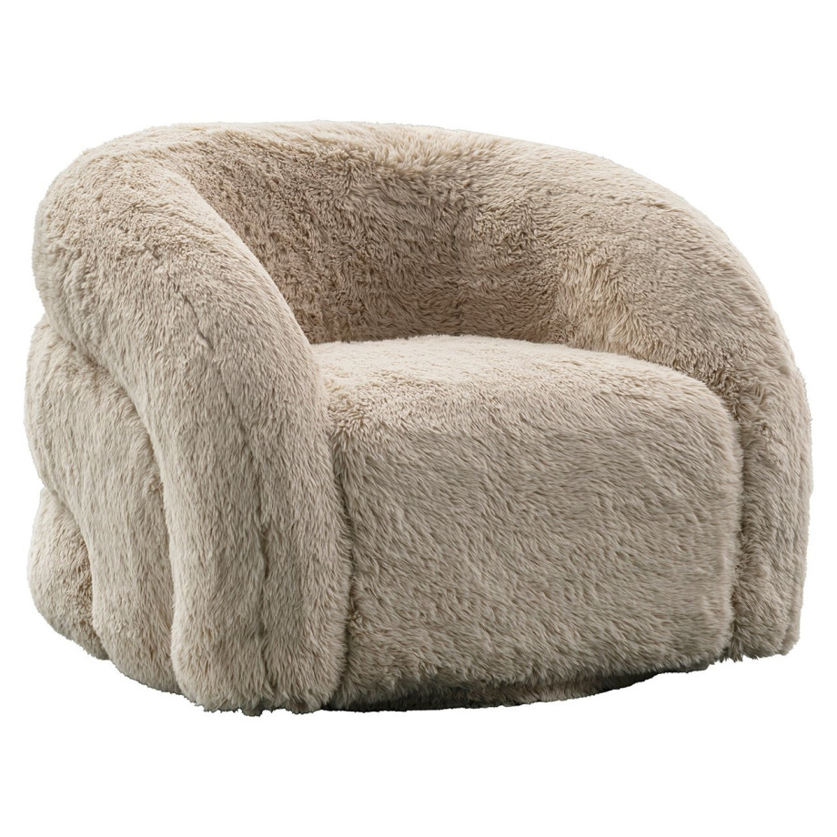 Richmond Fauteuil 'Arcus' Fluffy, kleur Zand afbeelding 1