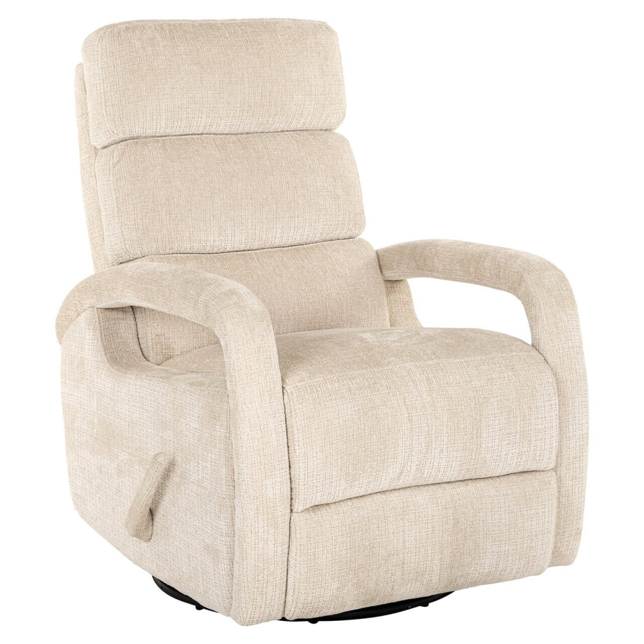 Richmond Verstelbare Draaifauteuil 'Denvi' Chenille, kleur Beige afbeelding 1