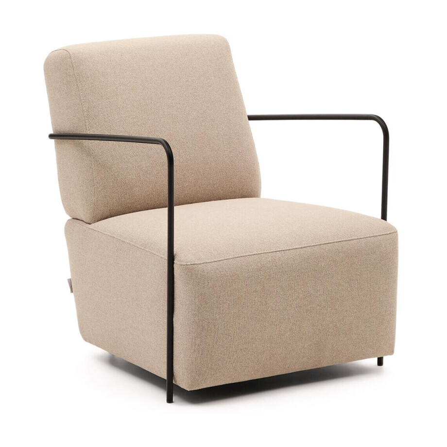 Kave Home Fauteuil 'Gamer' Stof, kleur Beige Kave Home Fauteuil 'Gamer' Stof, kleur Beige afbeelding 1