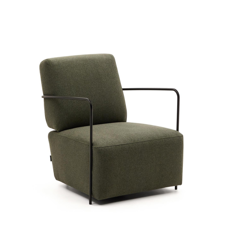 Kave Home Fauteuil 'Gamer' Stof, kleur Donkergroen afbeelding 1