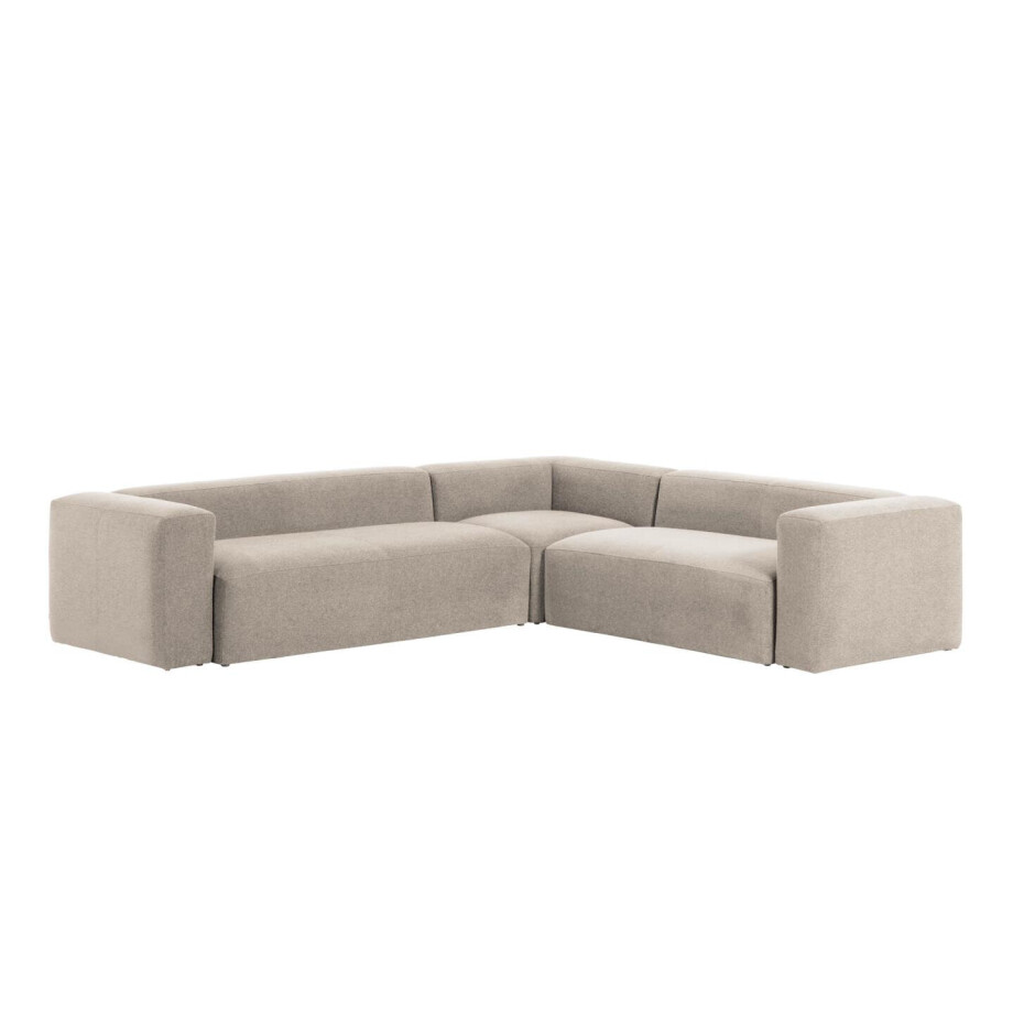 Kave Home 5-zits Hoekbank 'Blok', kleur Beige Kave Home 5-zits Hoekbank 'Blok', kleur Beige afbeelding 1