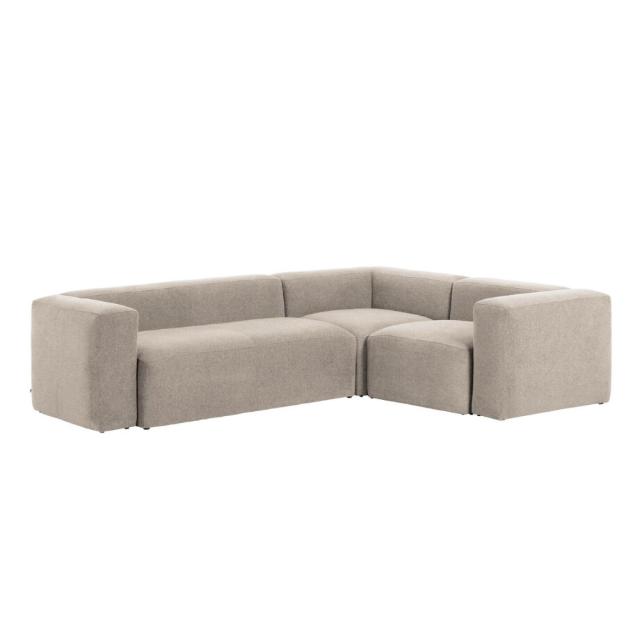 Kave Home 3-zits Hoekbank 'Blok' kleur Beige Kave Home 3-zits Hoekbank 'Blok' kleur Beige afbeelding 1