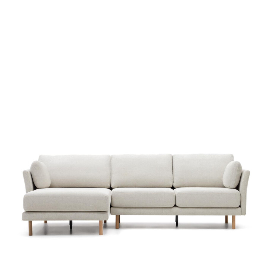 Kave Home Loungebank 'Gilma' Links/Rechts, Chenille, kleur Beige afbeelding 1