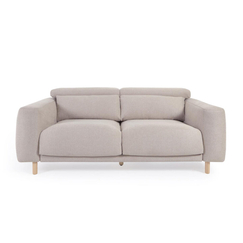 Kave Home 3-zits Bank 'Singa' Chenille, kleur Beige Kave Home 3-zits Bank 'Singa' Chenille, kleur Beige afbeelding 1