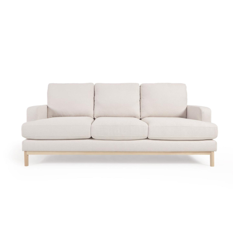 Kave Home 3-zits Bank 'Mihaela' Bouclé, kleur Beige afbeelding 1