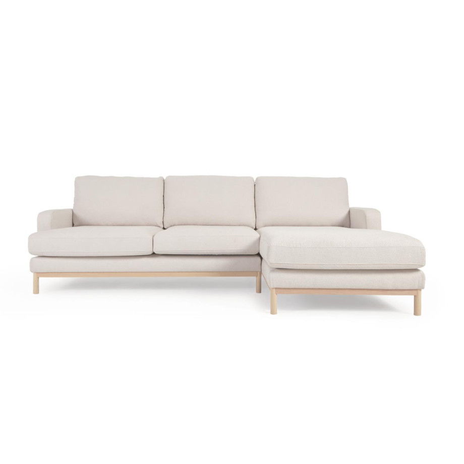 Kave Home 3-zits Loungebank 'Mihaela' Rechts, Bouclé, kleur Beige afbeelding 1