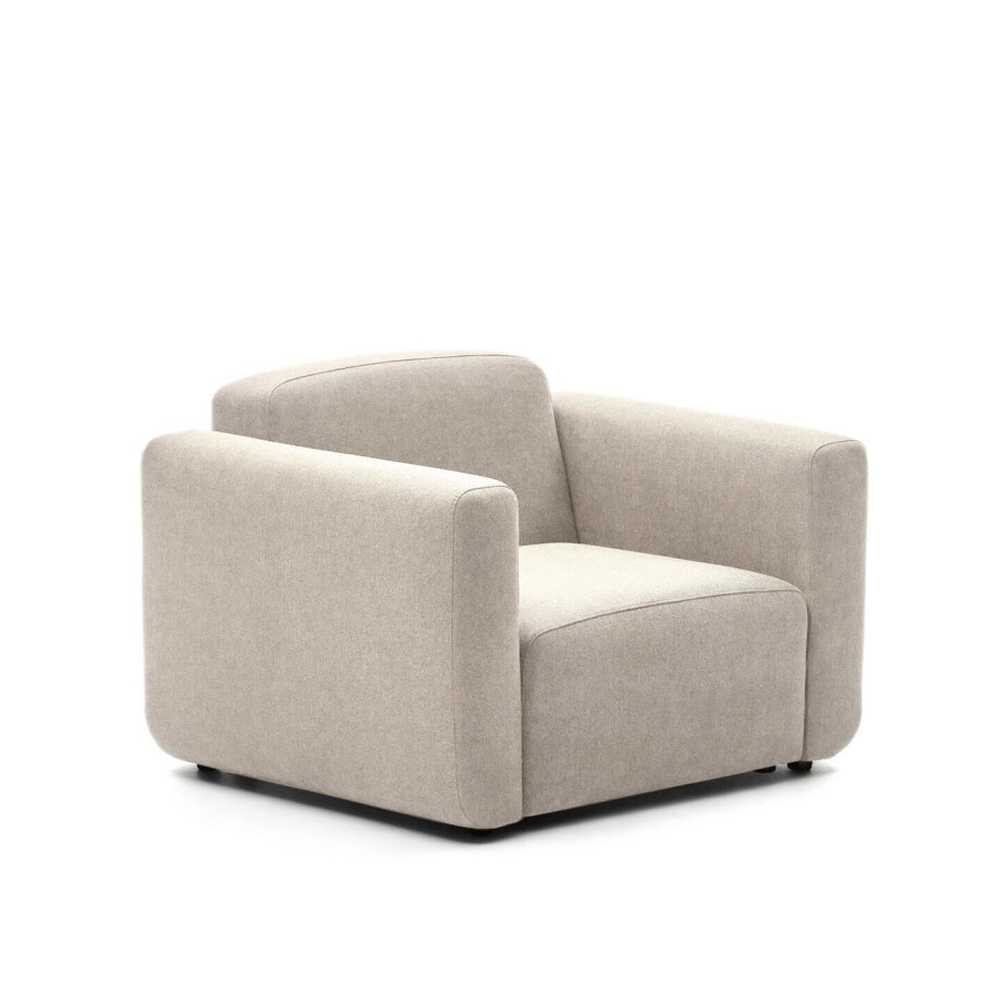 Kave Home Fauteuil 'Neom' Structuurstof, kleur Beige afbeelding 1