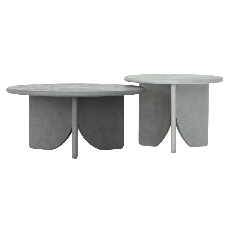 DTP Home Salontafel 'Melo' Betonlook, Set van 2 stuks, kleur Grijs afbeelding 1