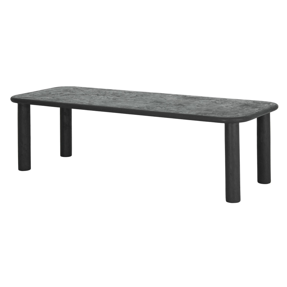 DTP Home Eettafel 'Clio' Betonlook, 260 x 100cm, kleur Zwart afbeelding 