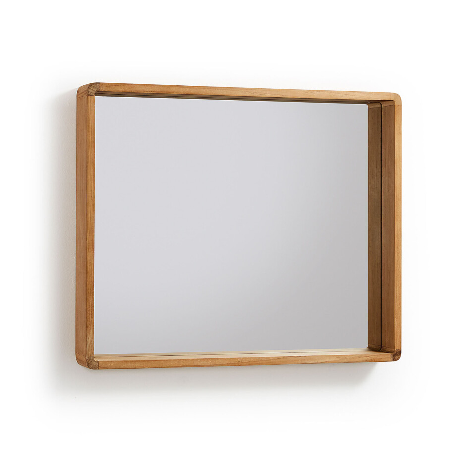 Kave Home Spiegel 'Kuveni' 65 x 80cm, kleur Teak afbeelding 1