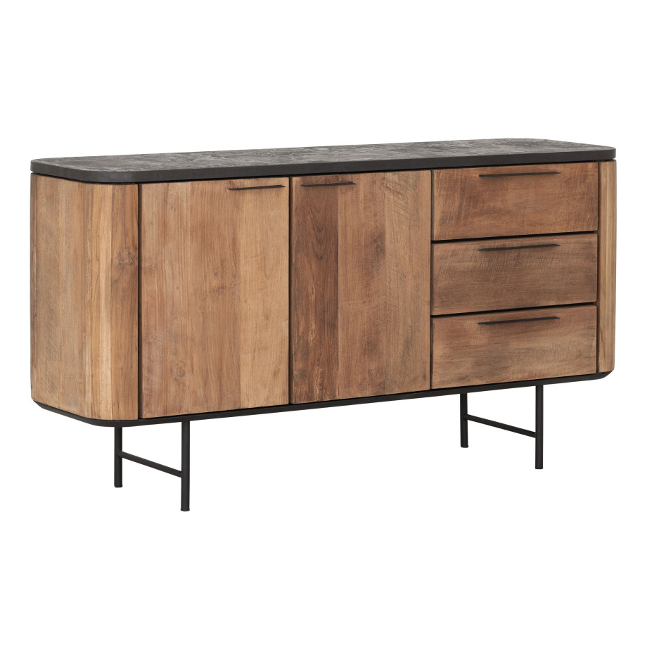 DTP Home Dressoir 'Soho' Teakhout en betonlook, 160cm afbeelding 