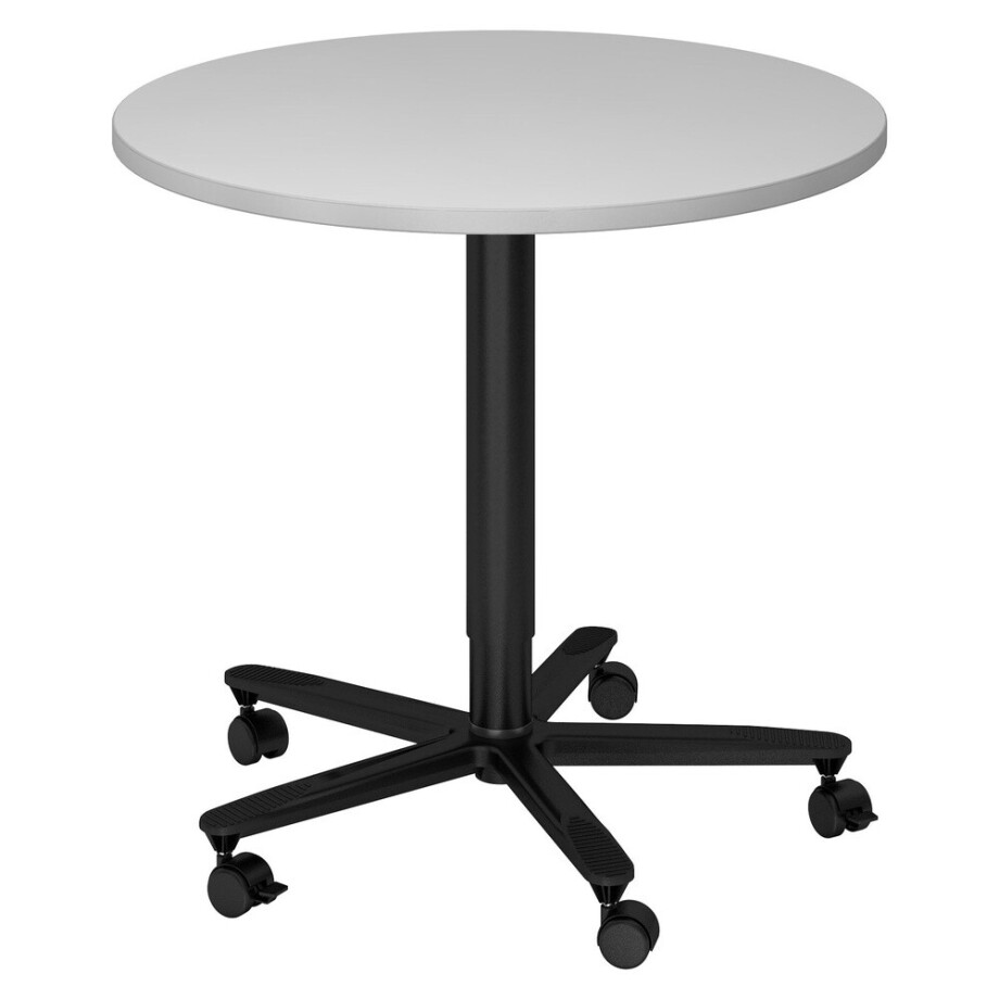 BISTRO 80R D - Systeem conferentietafel Grijs Zwart Ø 80 afbeelding 1