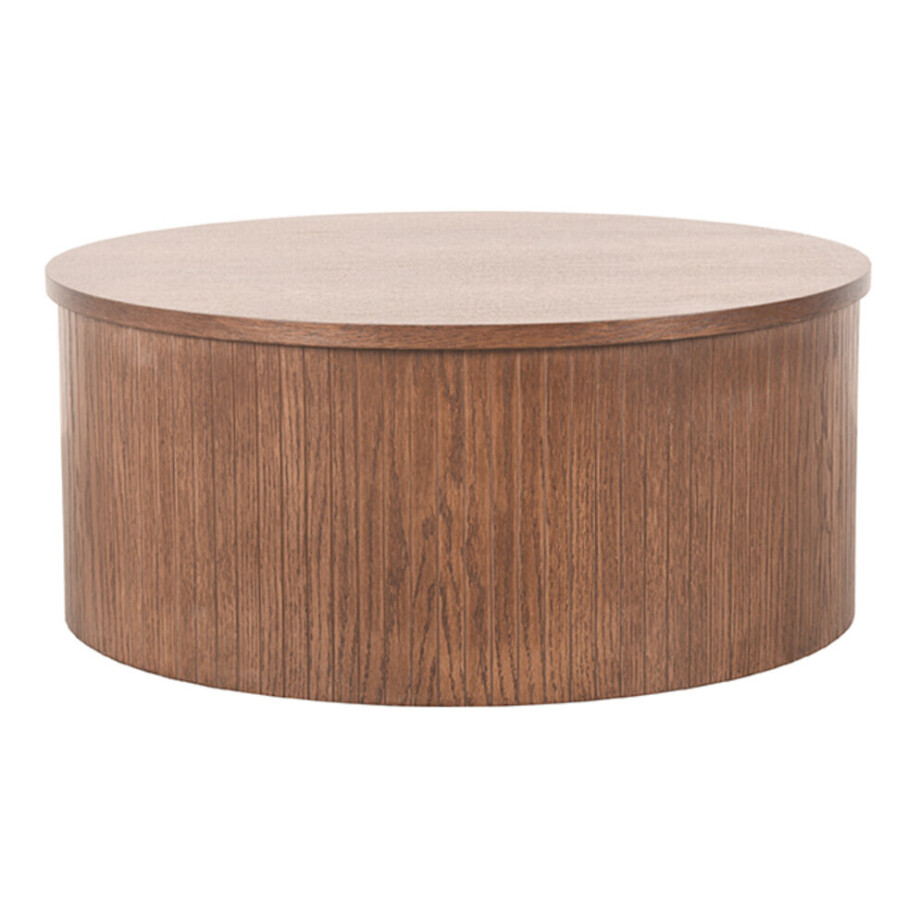 LABEL51 Ronde Salontafel 'Oliva' Walnoot Eiken, 70cm afbeelding 1
