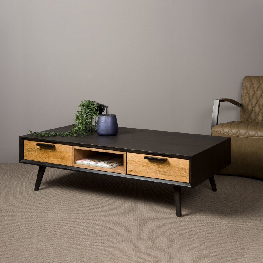 Tower Living Salontafel 'Bresso' Eiken, 140 x 70 cm Tower Living Salontafel 'Bresso' Eiken, 140 x 70 cm afbeelding 1