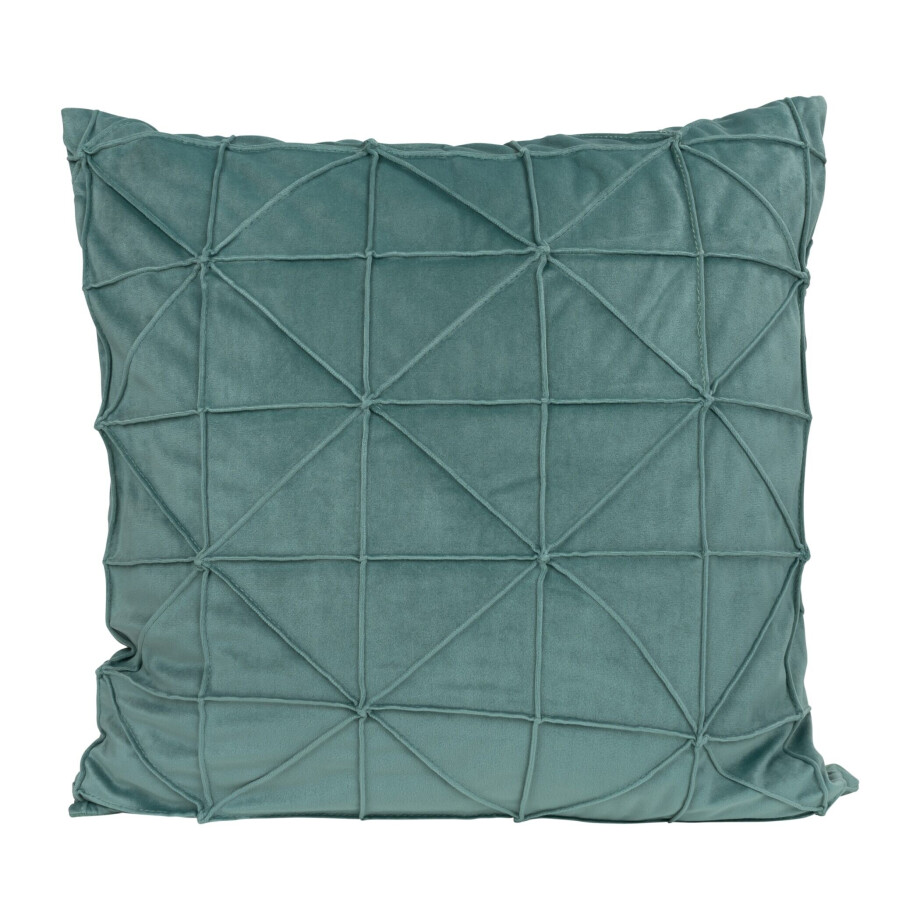 QUVIO Sierkussen gevuld - 50 x 50 cm - Fluweel - Eucalyptus groen afbeelding 1