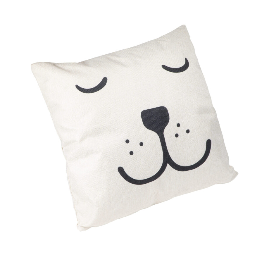QUVIO Sierkussen slapende beer - Gevuld - Polyester - 45 x 45 cm QUVIO Sierkussen slapende beer - Gevuld - Polyester - 45 x 45 cm afbeelding 1