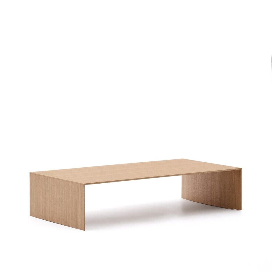 Kave Home Salontafel 'Litto' Eiken, 140 x 70cm, kleur Naturel afbeelding 1