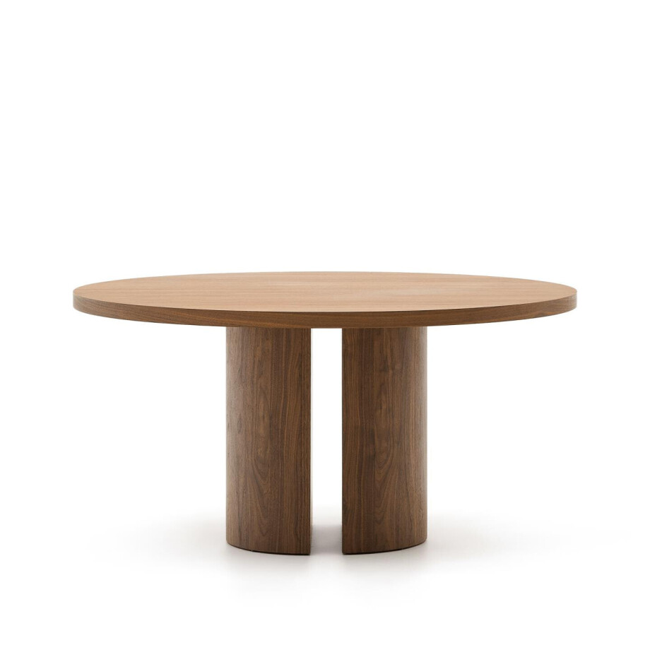 Kave Home Ronde Eettafel 'Nealy' Walnootfineer, 150cm afbeelding 1