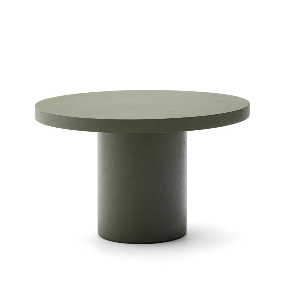 Kave Home Ronde Eettafel 'Aiguablava' Beton, 120cm, kleur Donkergroen afbeelding 1