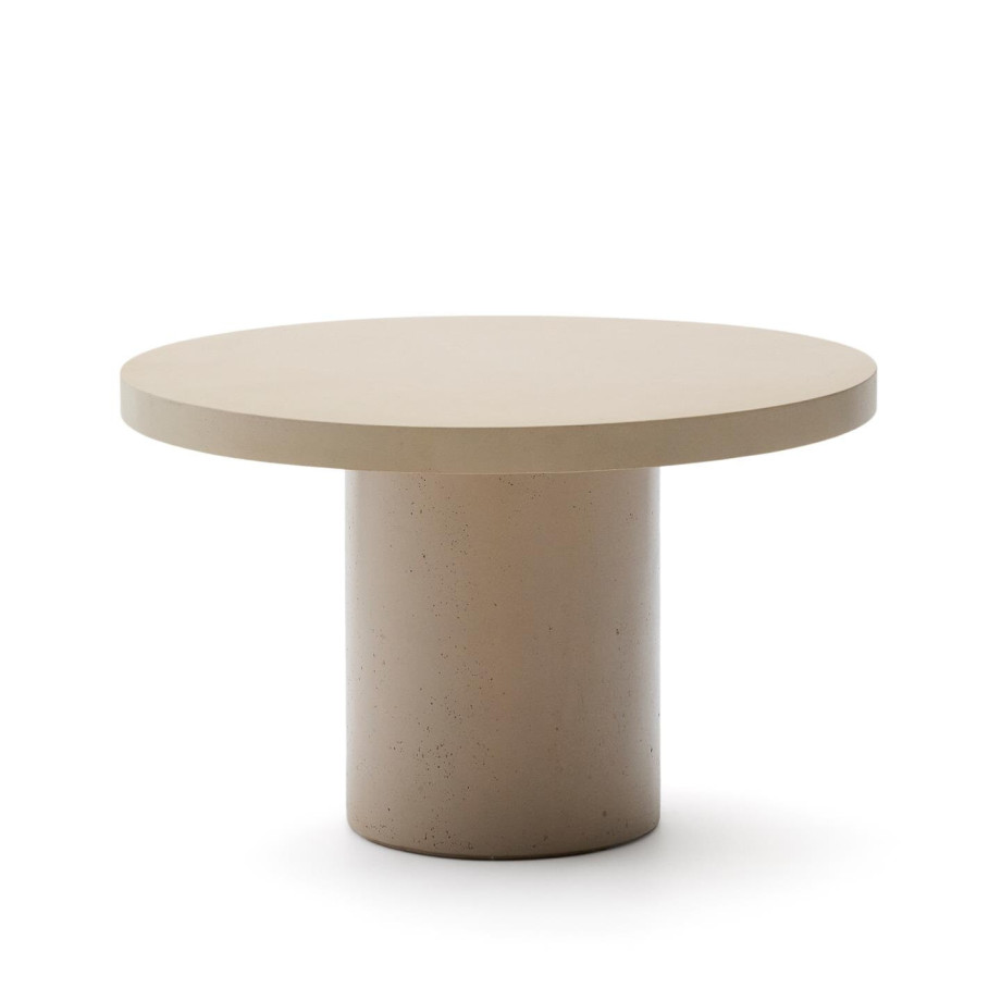 Kave Home Ronde Eettafel 'Aiguablava' Beton, 120cm, kleur Beige afbeelding 1