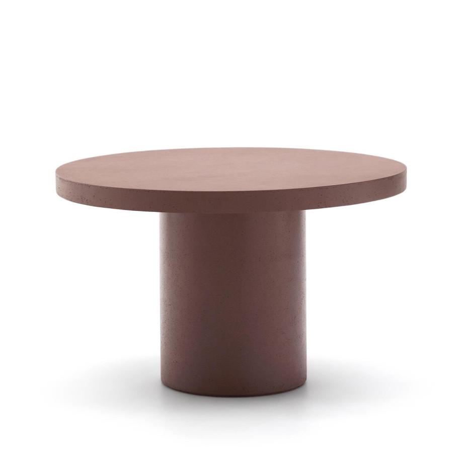 Kave Home Ronde Eettafel 'Aiguablava' Beton, 120cm, kleur Terracotta afbeelding 1