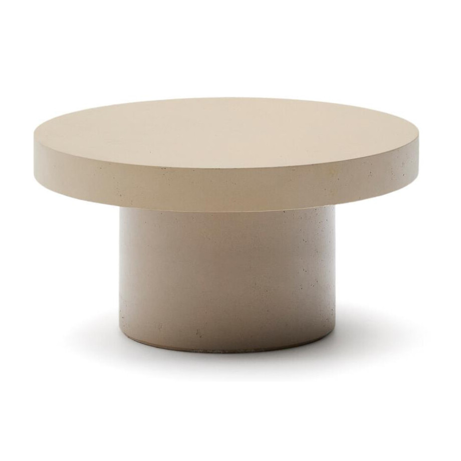 Kave Home Ronde Salontafel 'Aiguablava' Beton, 90cm, kleur Beige afbeelding 1