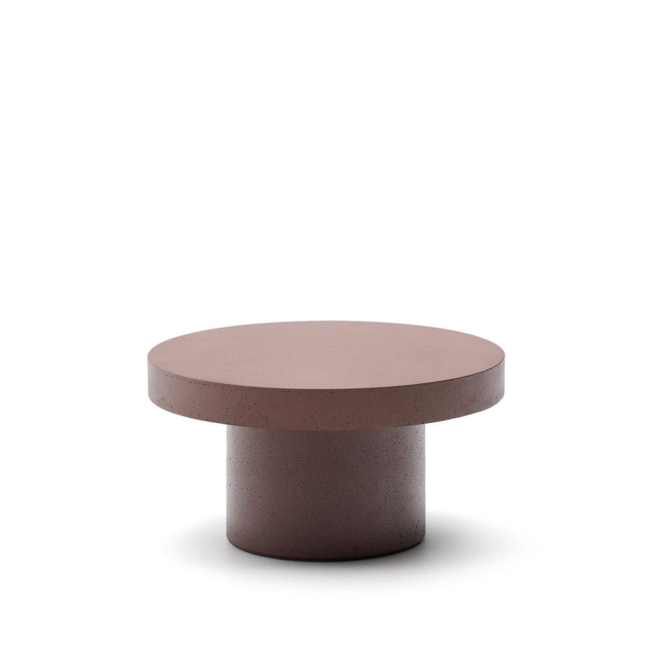 Kave Home Ronde Salontafel 'Aiguablava' Beton, 90cm, kleur Terracotta afbeelding 1