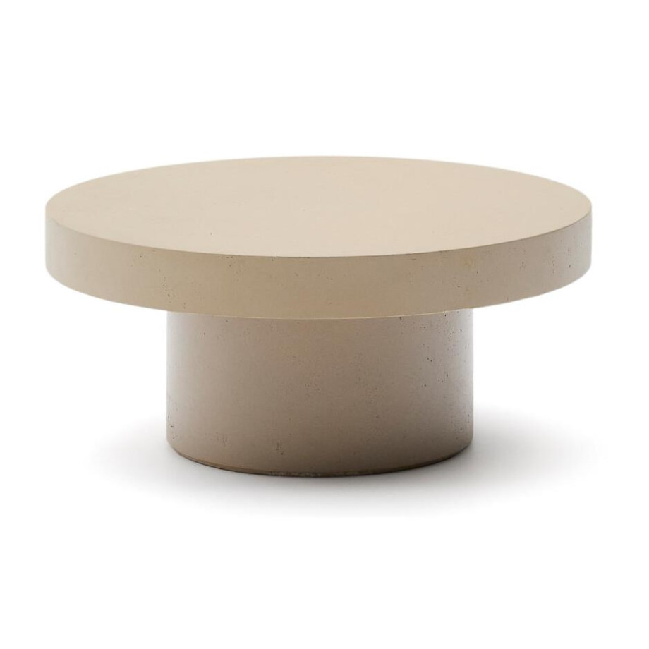 Kave Home Ronde Salontafel 'Aiguablava' Beton, 66cm, kleur Beige afbeelding 1