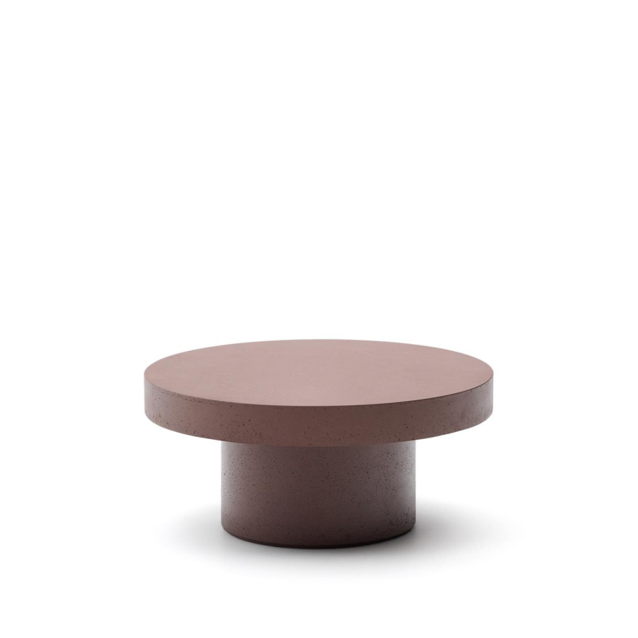 Kave Home Ronde Salontafel 'Aiguablava' Beton, 66cm, kleur Terracotta afbeelding 1