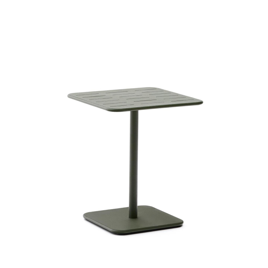 Kave Home Outdoor Bistrotafel 'Brai' Staal, 70 x 70cm, kleur Donkergroen Kave Home Outdoor Bistrotafel 'Brai' Staal, 70 x 70cm, kleur Donkergroen afbeelding 1