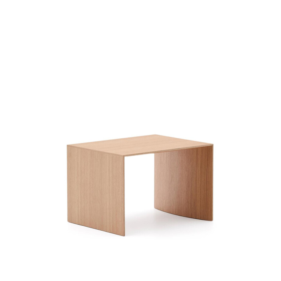 Kave Home Bijzettafel 'Litto' Eiken, 55 x 40cm, kleur Naturel afbeelding 1