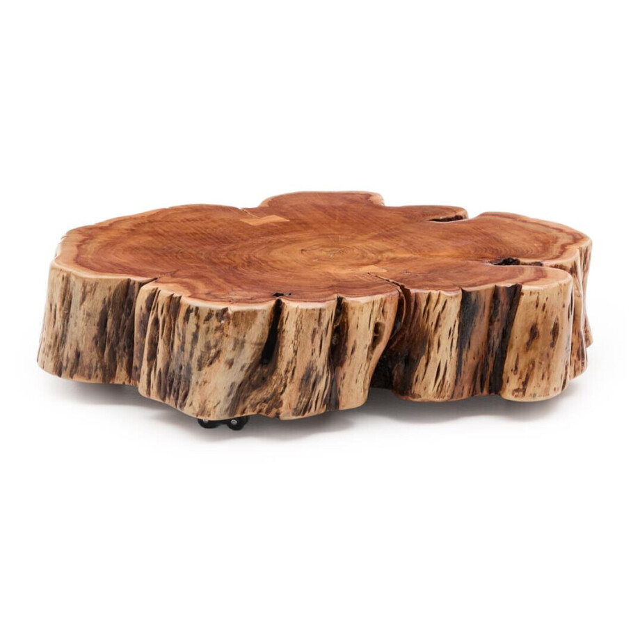 Kave Home Salontafel 'Nuvine' Acaciahout, Op wielen, 65cm afbeelding 