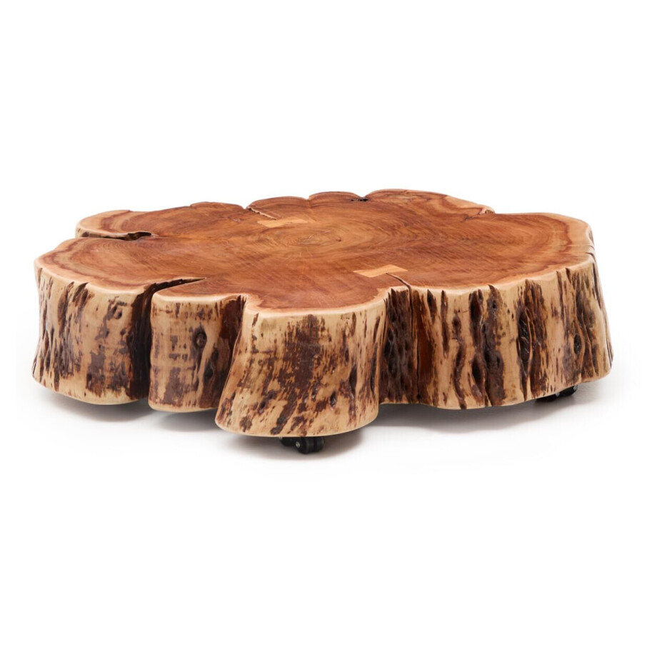 Kave Home Salontafel 'Nuvine' Acaciahout, Op wielen, 85cm afbeelding 