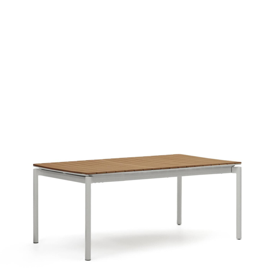 Kave Home Uitschuifbare Tuintafel 'Canyelles' 180/240 x 100cm, kleur Naturel/Lichtgrijs afbeelding 1