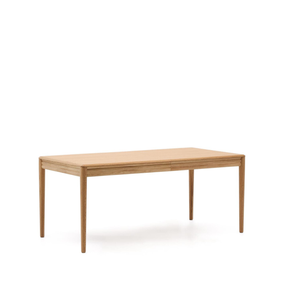 Kave Home Uitschuifbare Eettafel 'Lenon' Eikenhout, 160-200 x 90cm, kleur Naturel afbeelding 1
