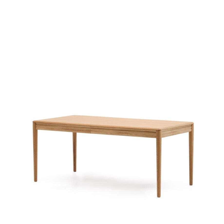 Kave Home Uitschuifbare Eettafel 'Lenon' Eikenhout, 160-200 x 90cm, kleur Naturel afbeelding 1
