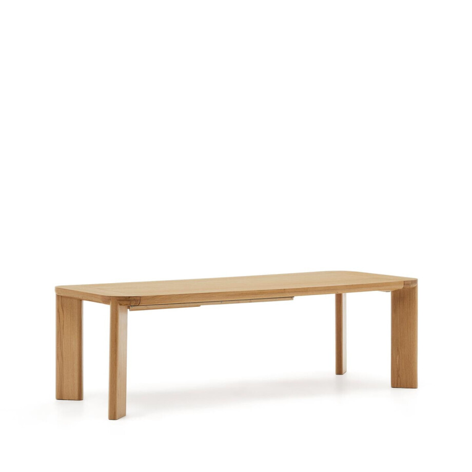 Kave Home Uitschuifbare Eettafel 'Jondal' Eikenhout, 240/320 x 100cm afbeelding 