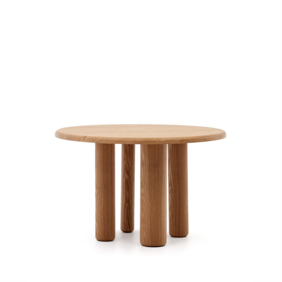 Kave Home Ronde Eettafel 'Mailen' Essenhout, 120cm, kleur Naturel afbeelding 1