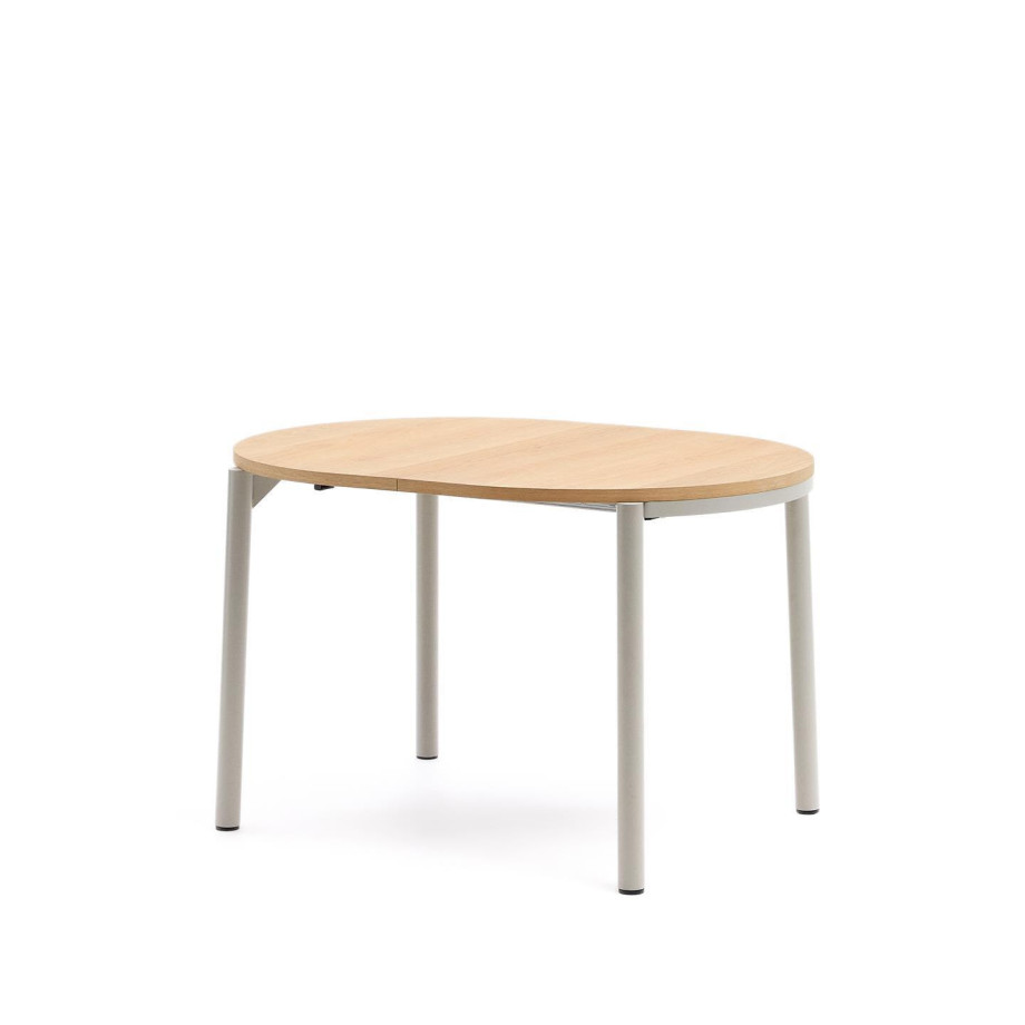 Kave Home Uitschuifbare Eettafel 'Montuiri' Eiken, 120 - 200 x 90cm, kleur Grijs afbeelding 1