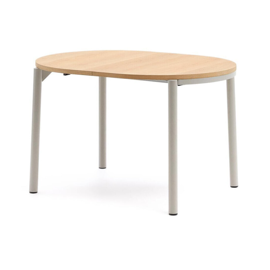 Kave Home Uitschuifbare Eettafel 'Montuiri' Eiken, 120 - 200 x 90cm, kleur Grijs afbeelding 1