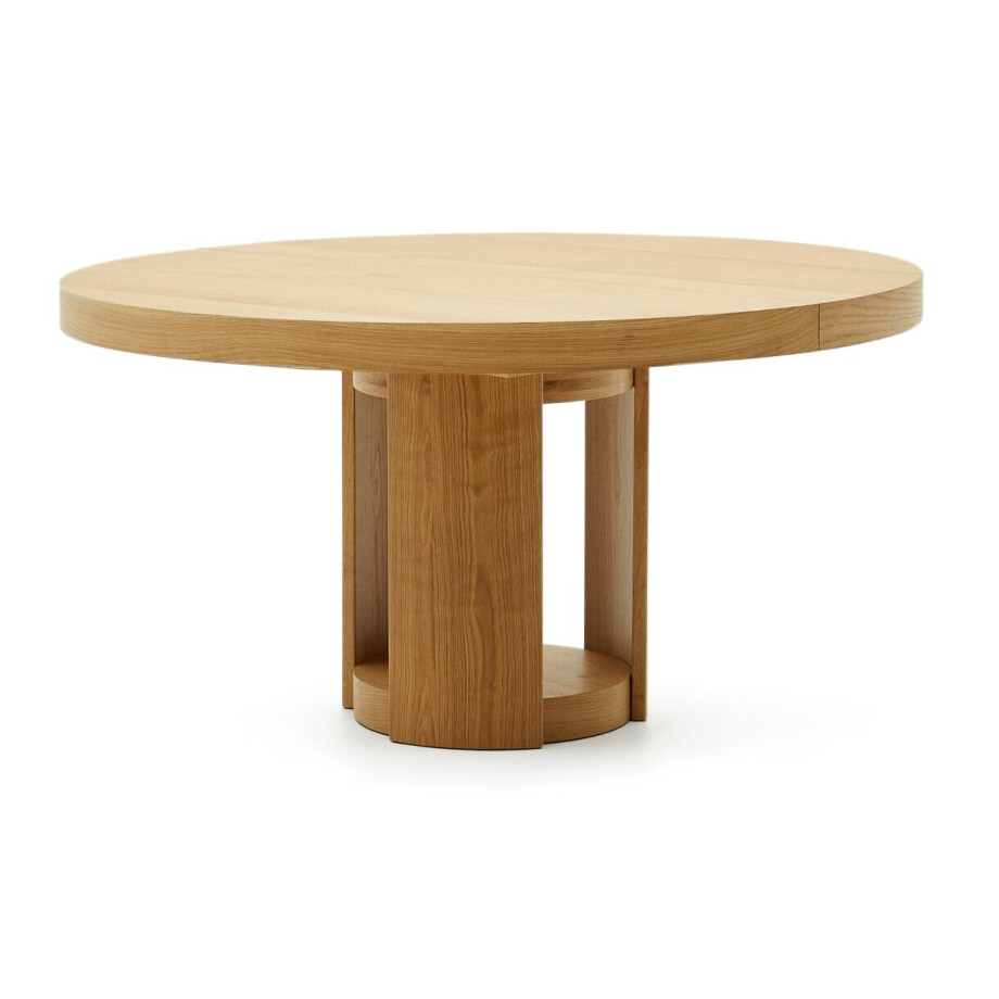 Kave Home Uitschuifbare Ronde Eettafel 'Artis' Eiken, 150-200 x 150cm afbeelding 
