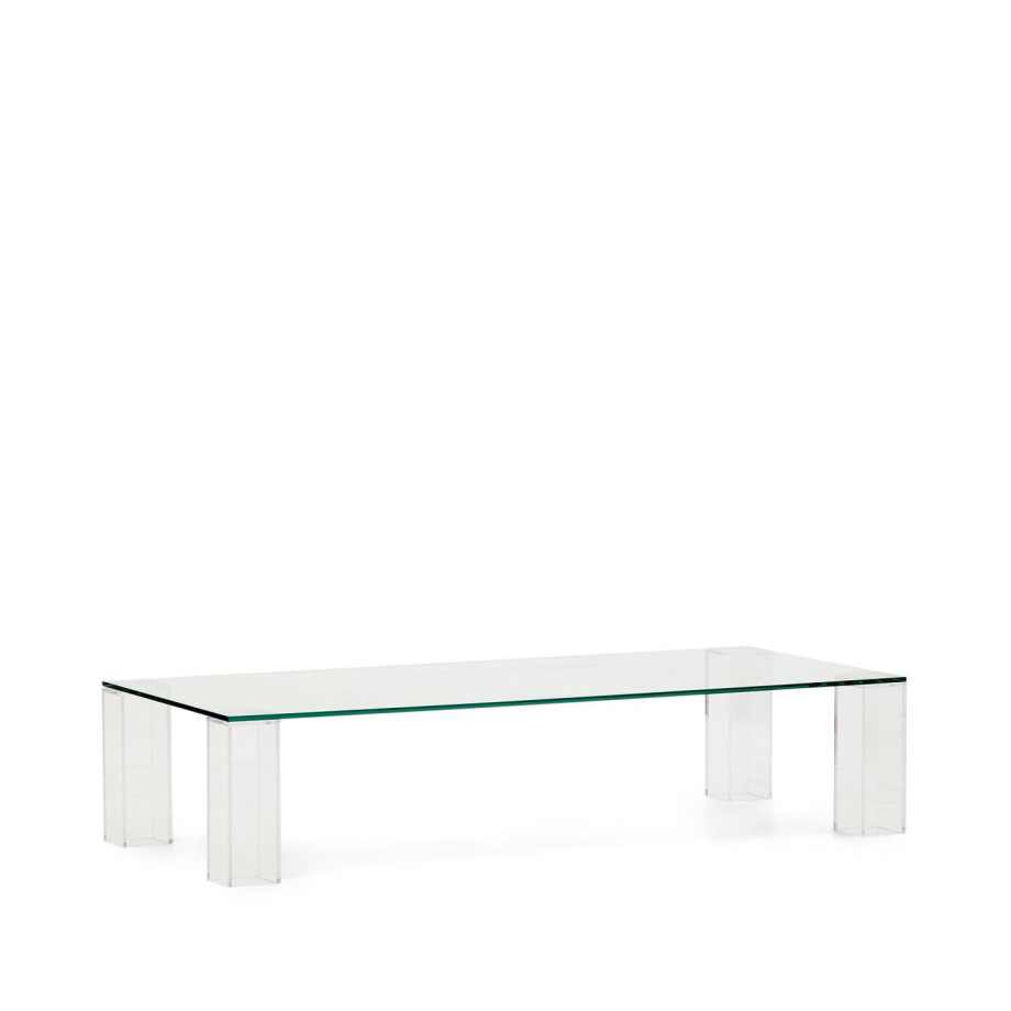 Kave Home Salontafel 'Adularia' Glas, 140 x 60cm, kleur Transparant afbeelding 1