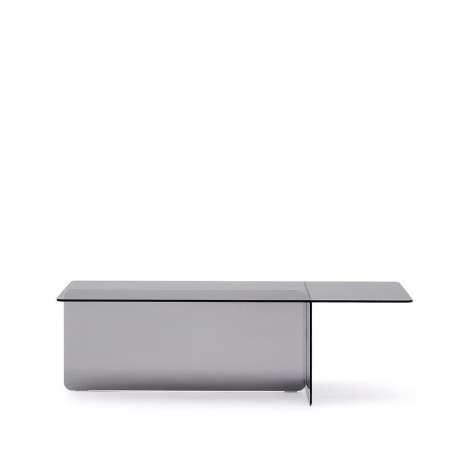 Kave Home Salontafel 'Zaren' Grijs glas, 120 x 60cm afbeelding 1
